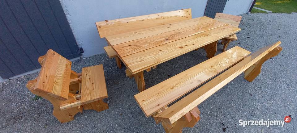 meble ogrodowe modrzew klejonka opolskie