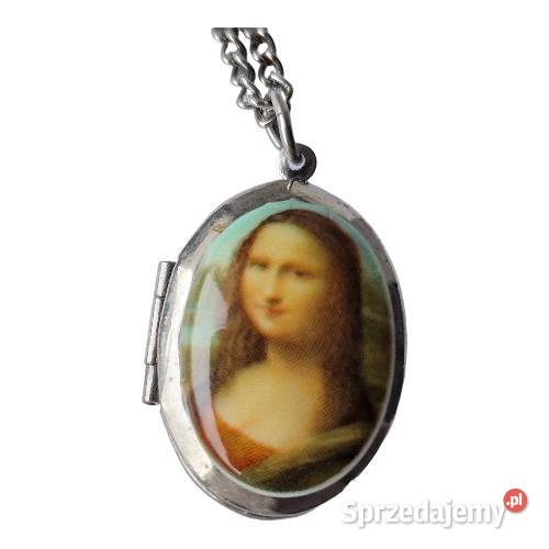 VINTAGE NASZYJNIK WISIOREK MEDALION SKRYTKA Częstochowa