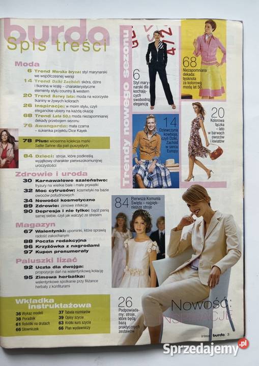 Magazyn Burda 22005 Moda Wykroje Vintage Warszawa sprzedam