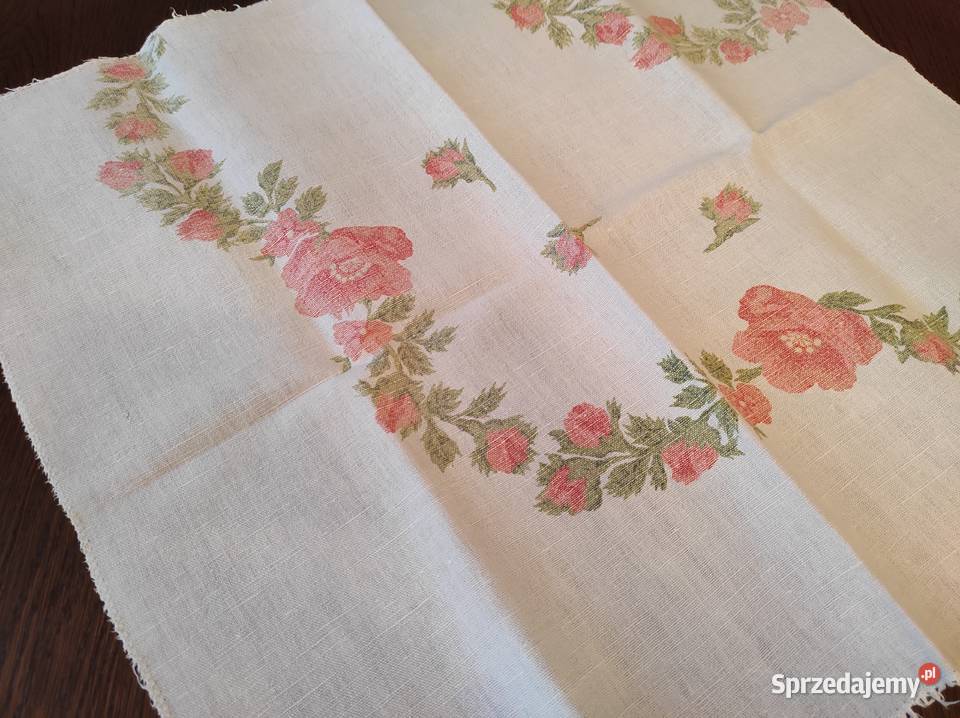 Serwetka lniana 60x60 PRL Warpechy Stare