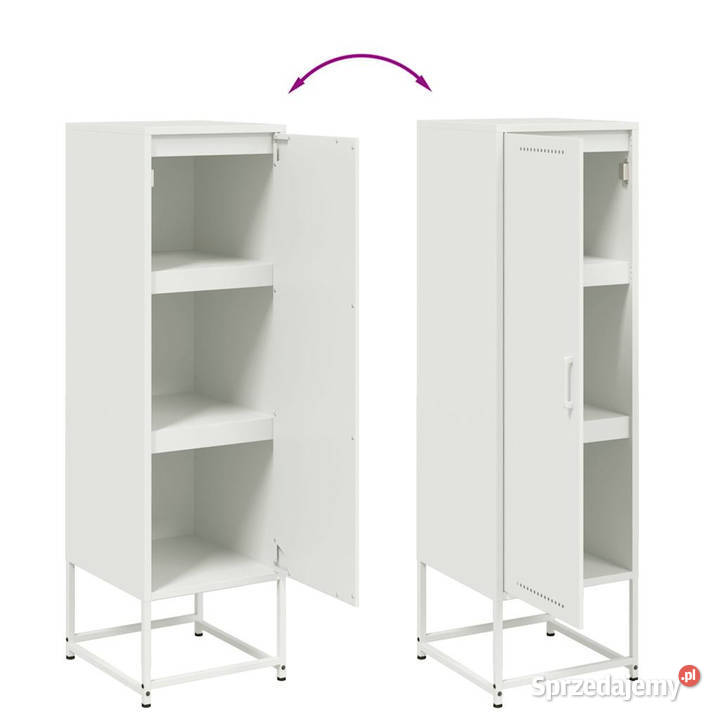 Szafka biała 36x39x123 stal WM846529 Warszawa
