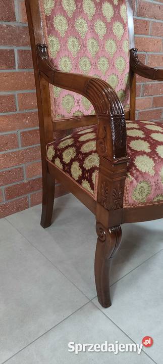 Piękny fotel biedermeier antyk Łagów