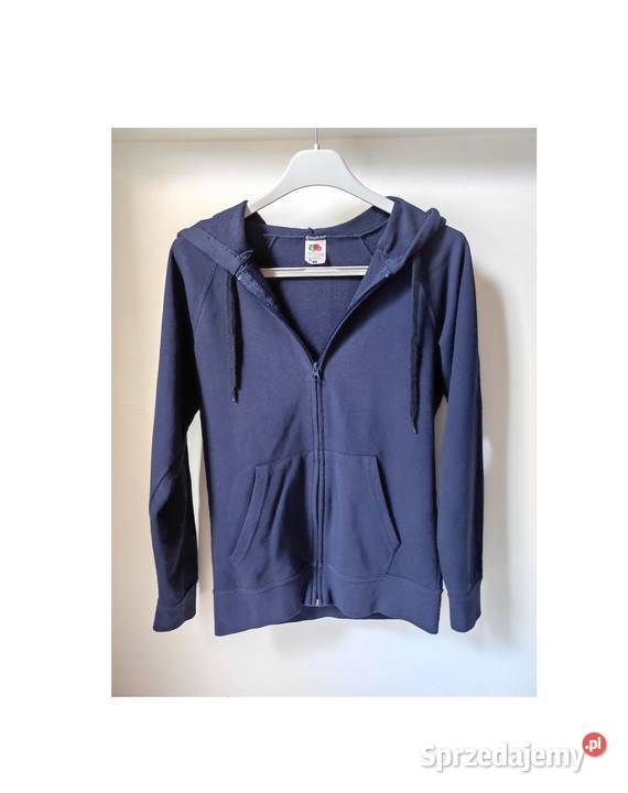 sportowa bawełniana bluza z kapturem zasuwana