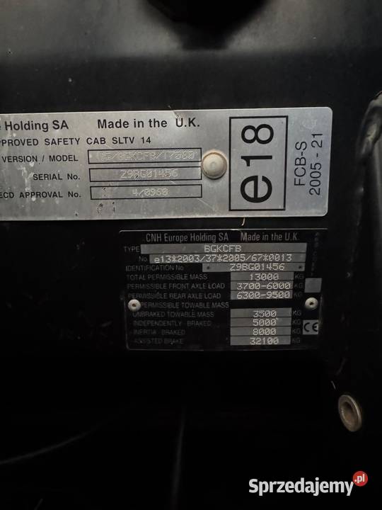 Ciągnik rolniczy Holland T7060 rejestracja 2010r