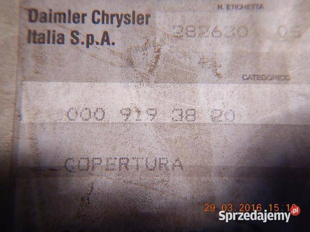 PLASTIK OSŁONA FOTELA PRAWA MERCEDES A0009193820 sprzedam