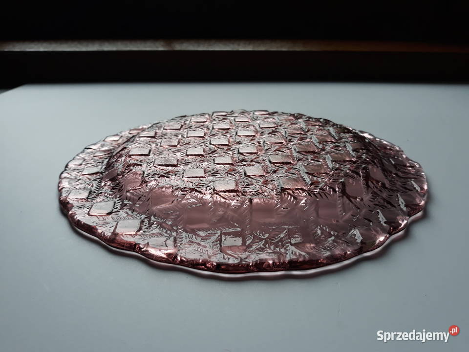 Talerz Kratka Plecionka ok 235 Ząbkowice szkło śląskie Dąbrowa Górnicza sprzedam
