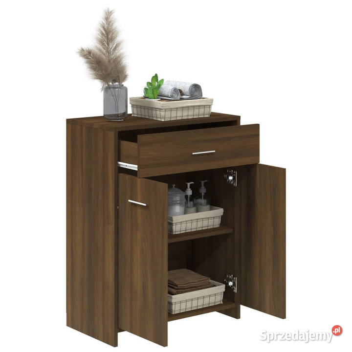 Szafka łazienkowa brązowy dąb 60x33x80 WM815665 Warszawa