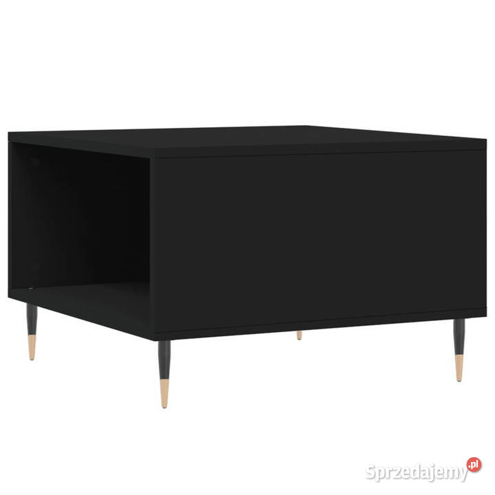 Stolik kawowy czarny 55x55x365 materiał Warszawa
