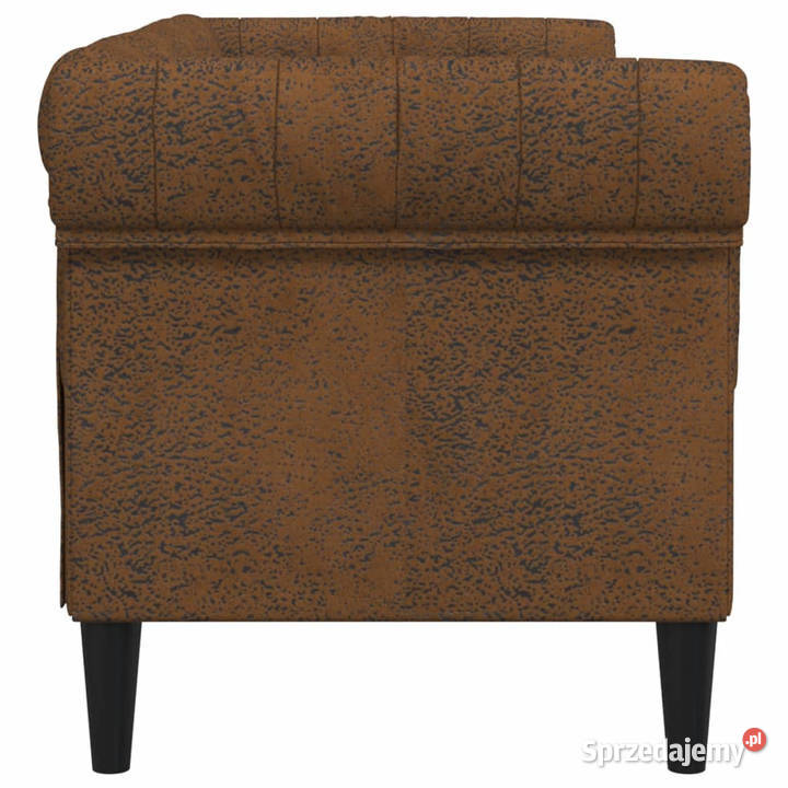 Sofa Chesterfield dwuosobowa brązowa obita Warszawa