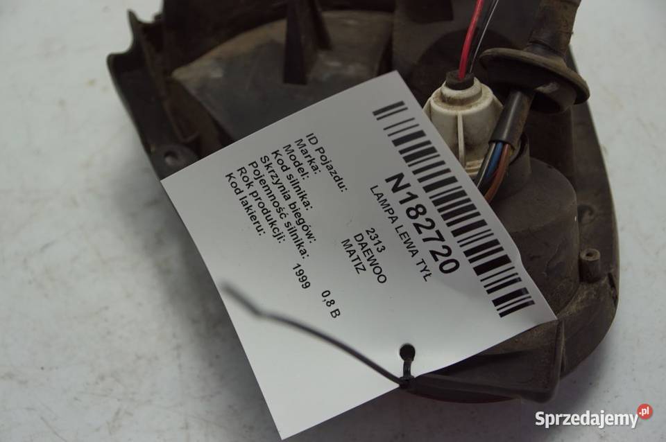 LAMPA LEWA TYŁ DAEWOO MATIZ Lipno