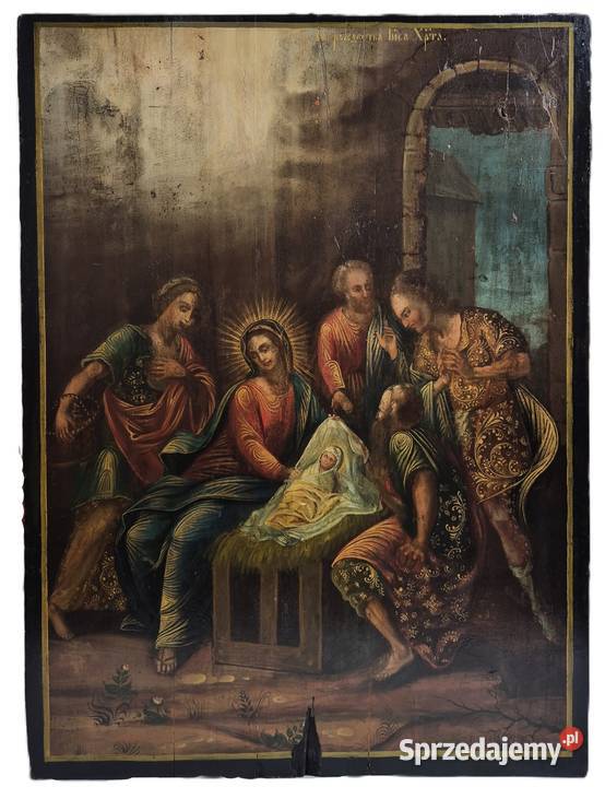 Ikona Narodzenie Jezusa Chrystusa 0468 Malarstwo Warszawa