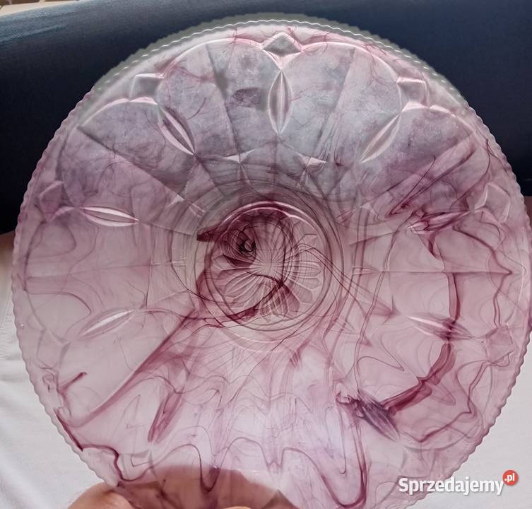 Miska art deco szkło prasowane Cloud Glass I