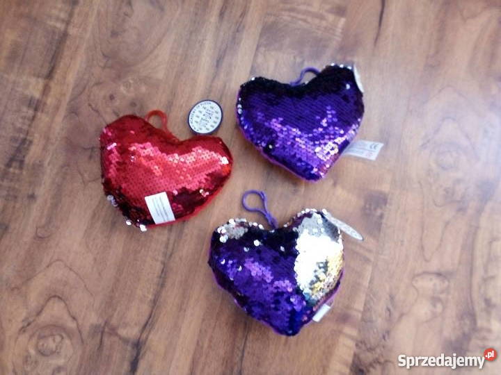 Serduszka odwracane cekiny Nowe Olkusz