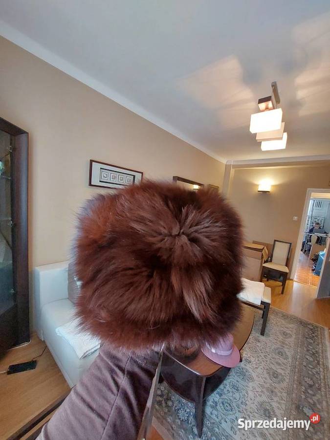 Czapka futrzana z naturalnego lisa Warszawa sprzedam