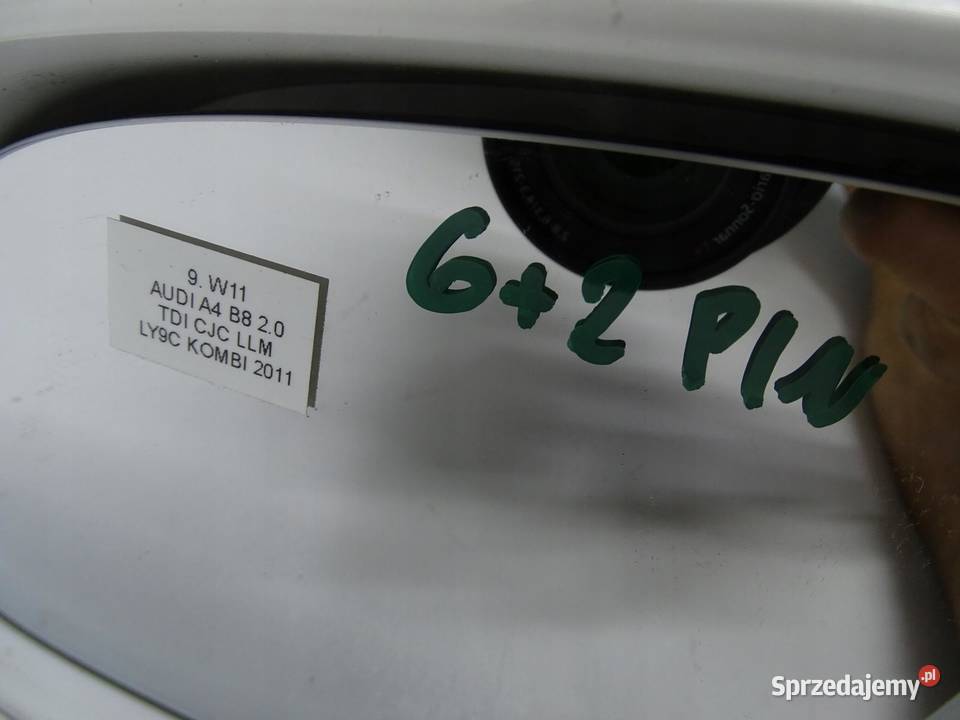 LUSTERKO ZEWNĘTRZNE LEWE AUDI A4 B8 LY9C 62 PIN