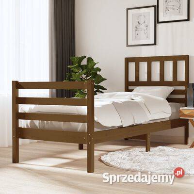 vidaXL Rama łóżka, miodowy brąz, lite drewno, 90x200 cm