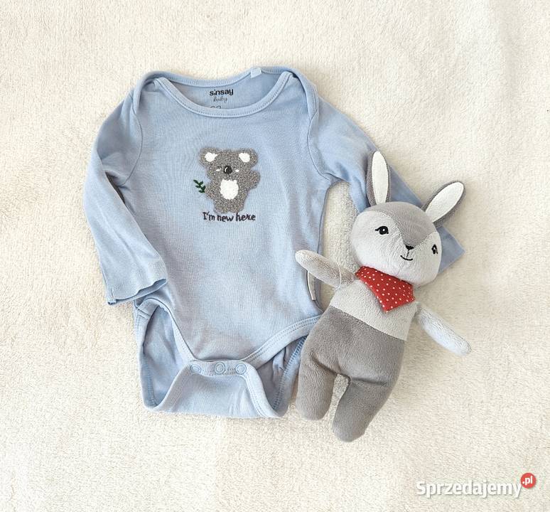 Niebieskie body 62 koala Sinsay bawełna Bluzki, koszulki i kaftaniki Szczecin