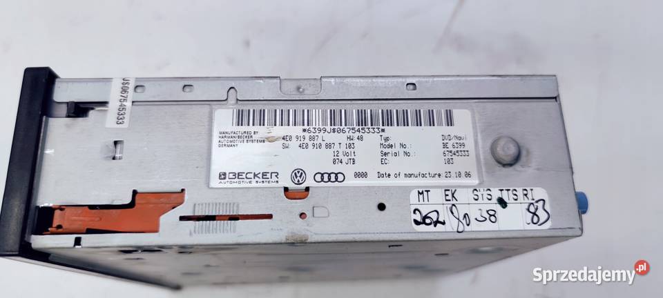 CZYTNIK DVD AUDI A3 A4 A5 Q5 A6 A8 4E0919887L Przystajń