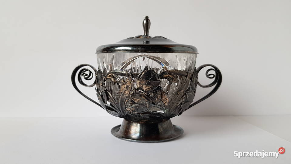 Platerowana cukiernica Tulipany ze szklanym Dąbrowa Górnicza sprzedam