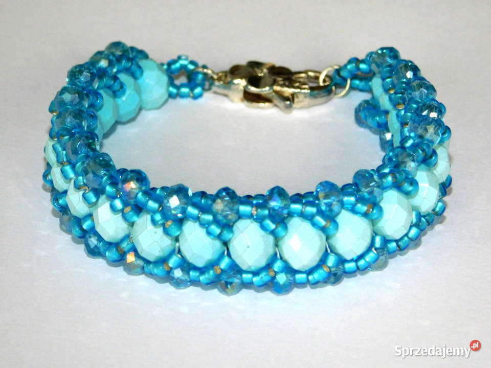 Kryształowa bransoletka mieniąca się błękitna Dębogórze sprzedam