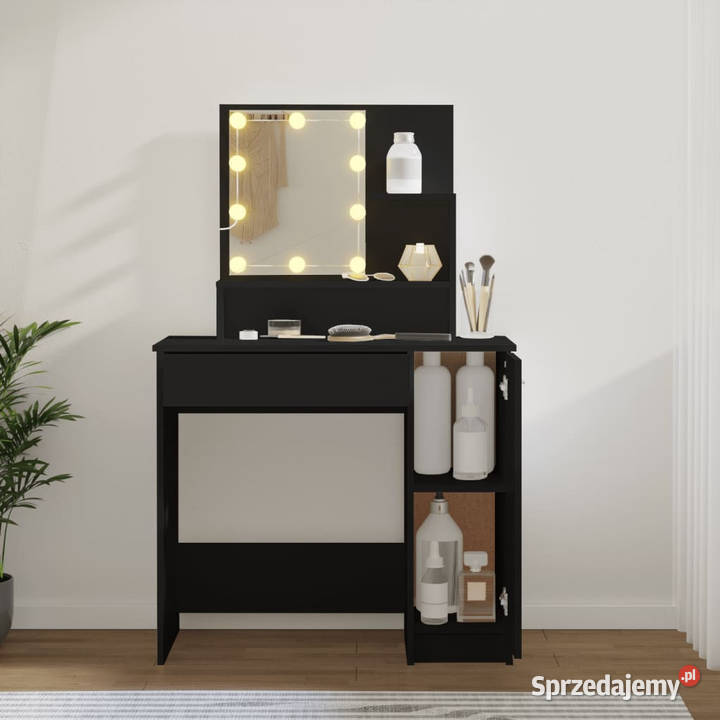 Toaletka z oświetleniem LED czarna 865x35x136 sprzedam