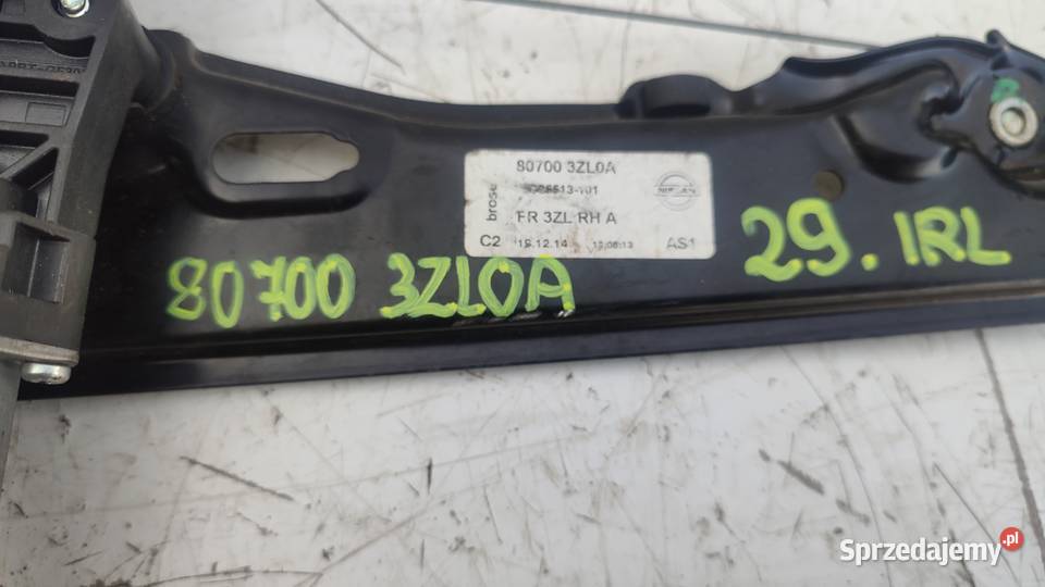 29PODNOŚNIK SZYBY PRAWY PRZÓD NISSAN PULSAR Włoszczowa sprzedam
