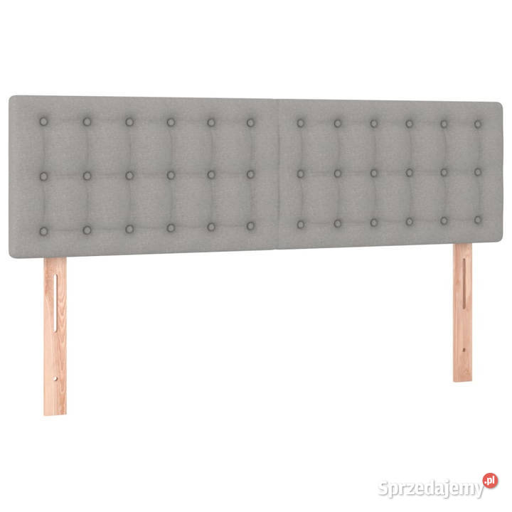 Zagłówki do łóżka 2 jasnoszare 72x5x7888 tkanina Warszawa