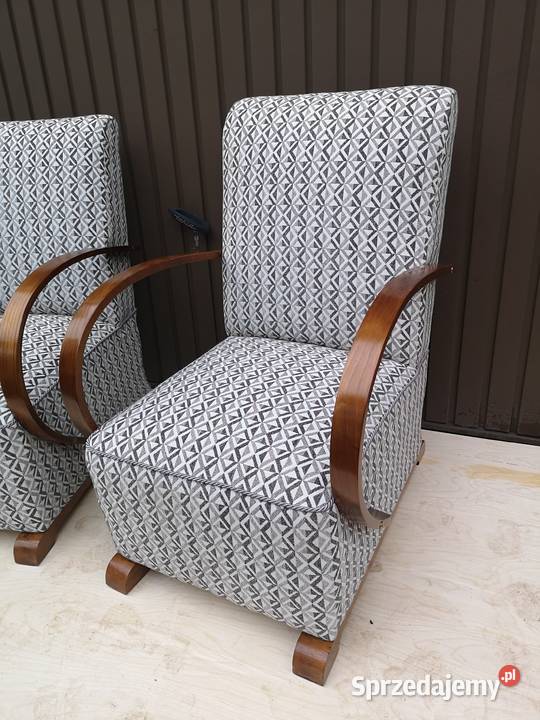 Para Foteli Stylu Art Deco Unikatowe Bujane