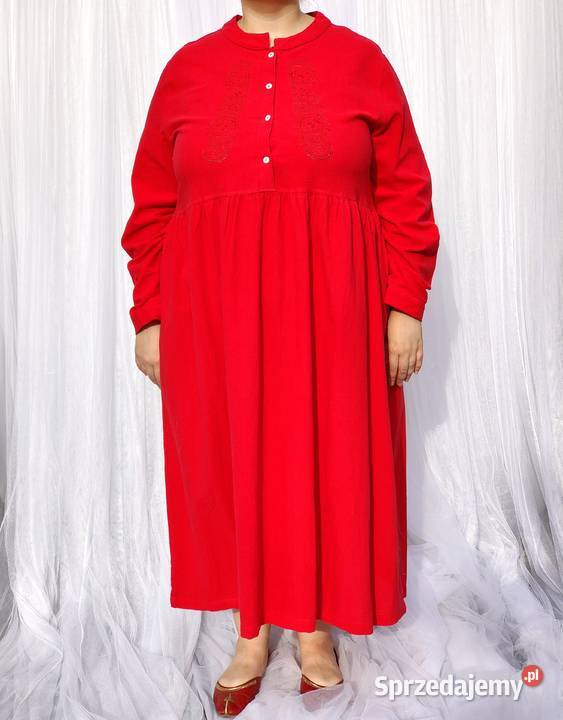 Nowa czerwona sukienka styl vintage 4XL 48 plus Szczecin