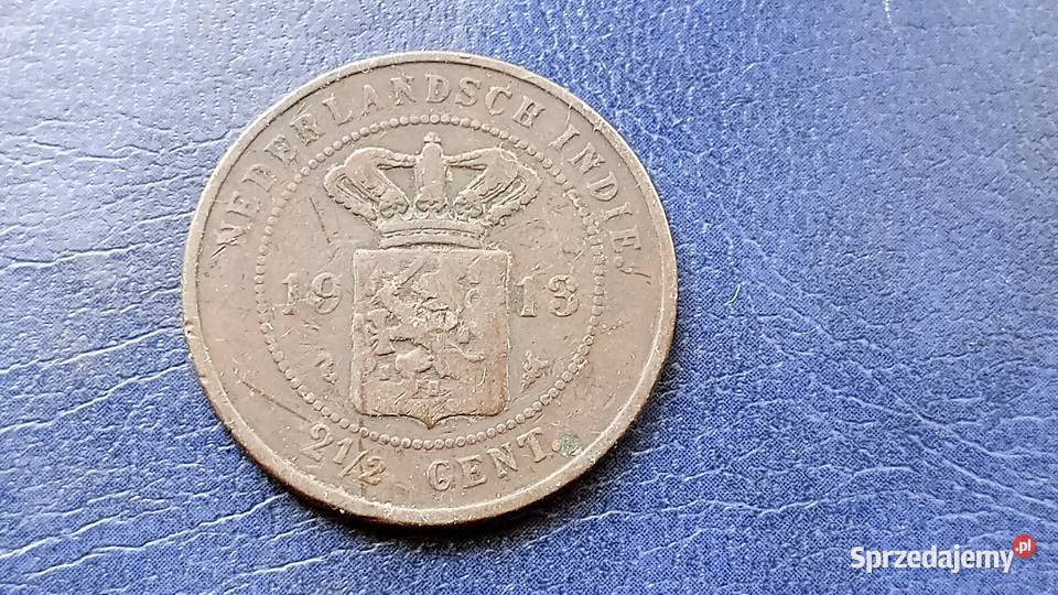 Stare monety 2 12 cent 1913 Holenderskie Indie Lesko sprzedam