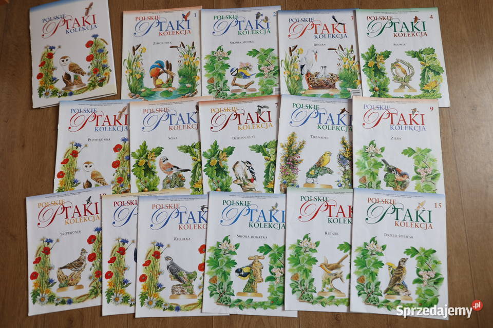 Ptaki polskie - kolekcja - części od 1 do 15 - 15 pism