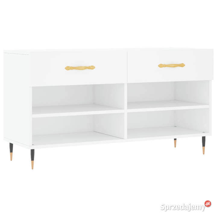 Ławka z miejscem na buty biała 102x35x55 Warszawa