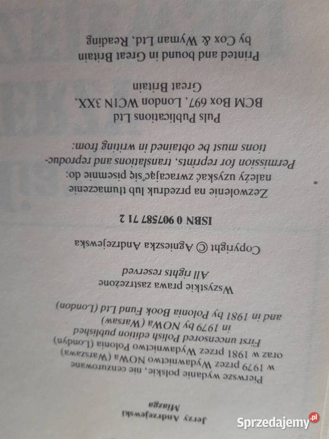 Miazga Jerzy Andrzejewski Wydanie pełne Bielsko-Biała