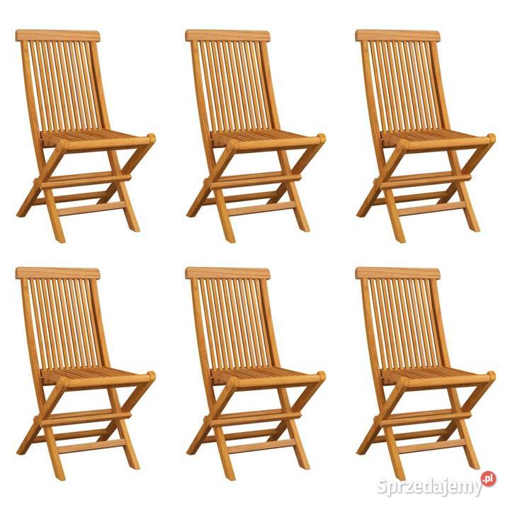 Składane krzesła ogrodowe 6 lite drewno Warszawa
