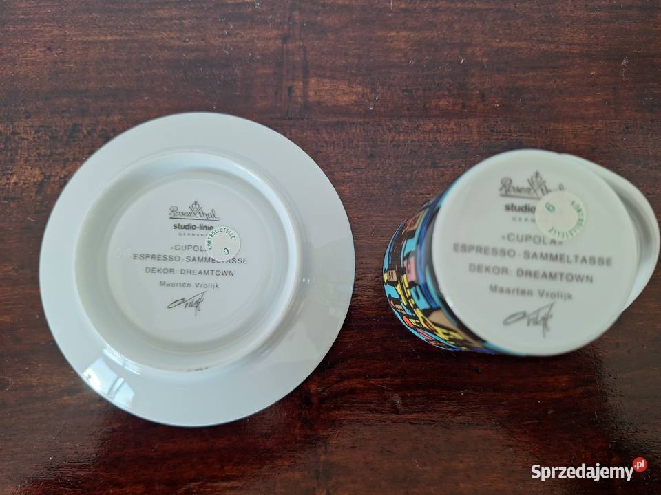 Rosenthal Cupola Espresso kolekcjonerska Filiżanki i spodki Gdańsk