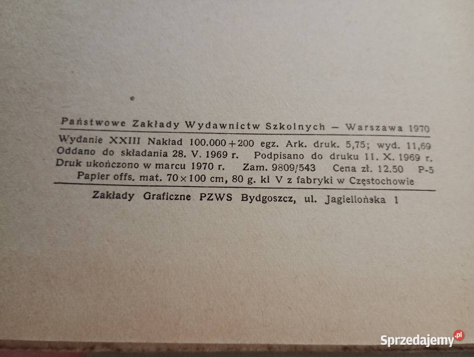 Książka tablice matematyczno fizyczno cyfrowe Katowice