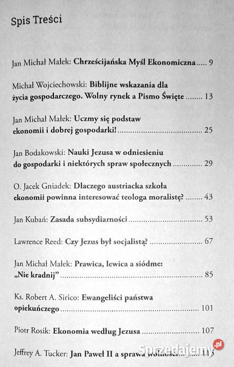 Chrześcijańska myśl ekonomiczna Jan Michał Małek Pozostałe lubelskie Chełm
