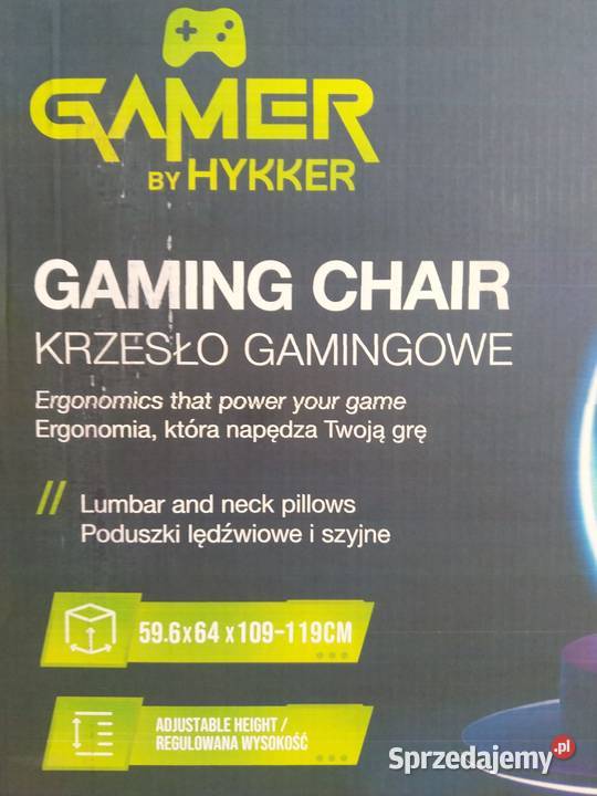 NOWY Fotel Gamingowy Obrotowy Gracza Krzesło Zabrze