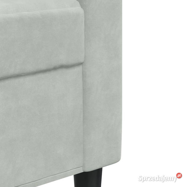 Fotel jasnoszary 60 obity aksamitem WM4007604 Warszawa sprzedam