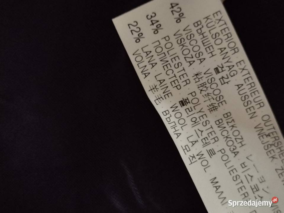 40L ZARA Wełniano skórzany żakiet marynarka NOWY szary/srebrny Marynarki i żakiety Kraków sprzedam