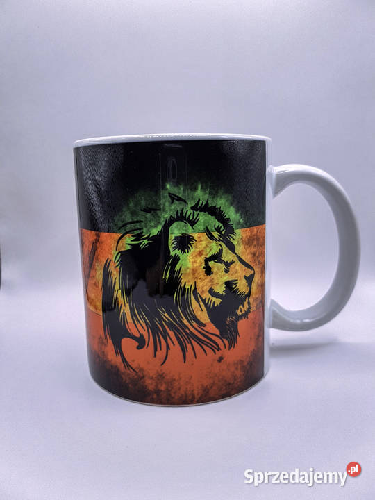 Kubek Ceramiczny 330ML Reggae Król Lew Rasta wielokolorowy Zastawa stołowa opolskie