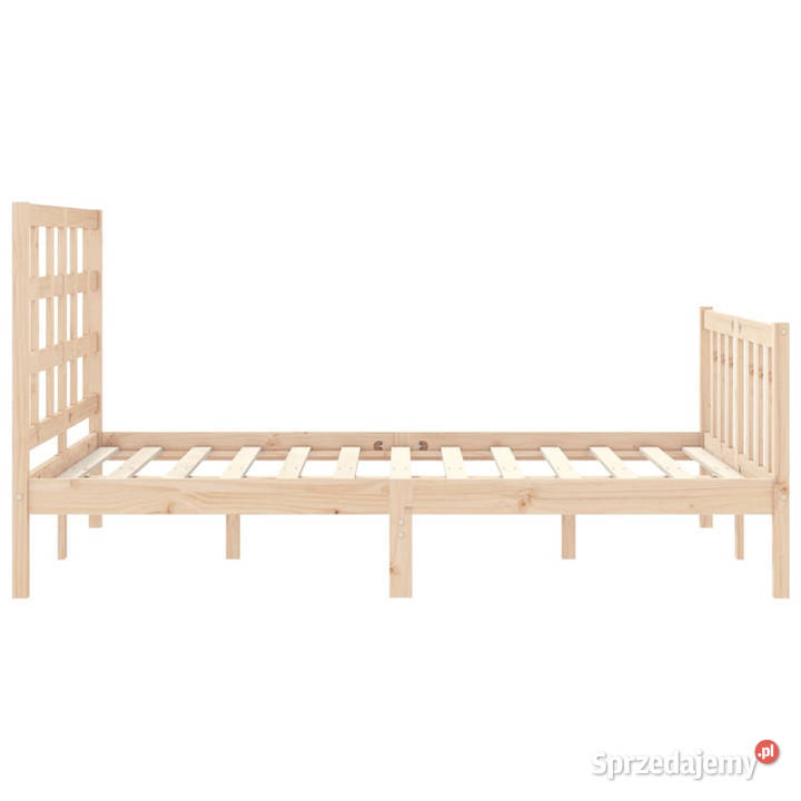 Rama łóżka z wezgłowiem lite drewno WM3192071