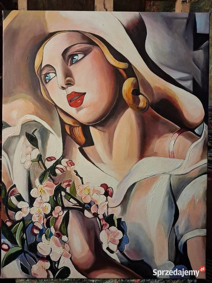 Kopia obrazu Tamary Łempickiej Słomkowy kapelusz kujawsko-pomorskie Toruń