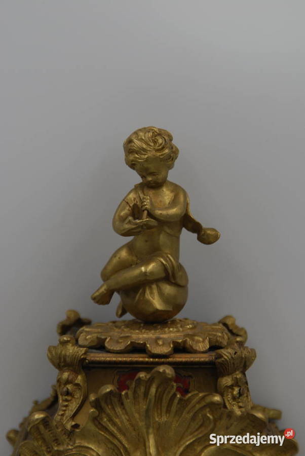 Piękny zegar kominkowy BOULLE XIX wiek Poznań