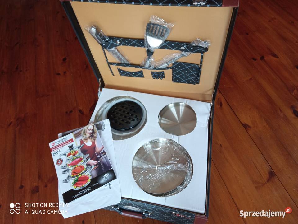 Garnki zestaw w walizce prezent Żagań sprzedam