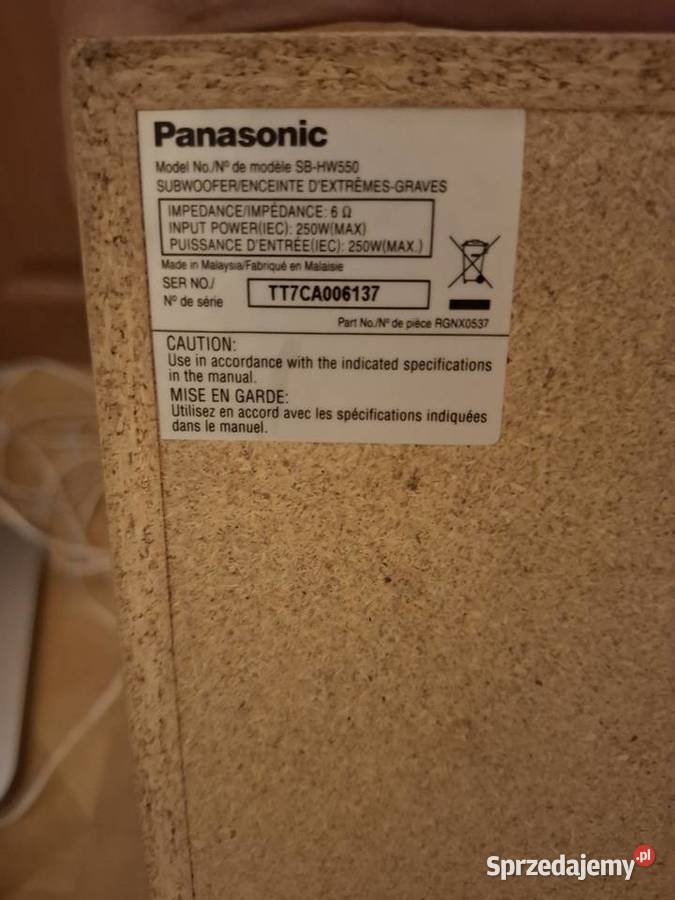 OKAZJA Głośniki Kina Domowego Panasonic mazowieckie Sochaczew sprzedam