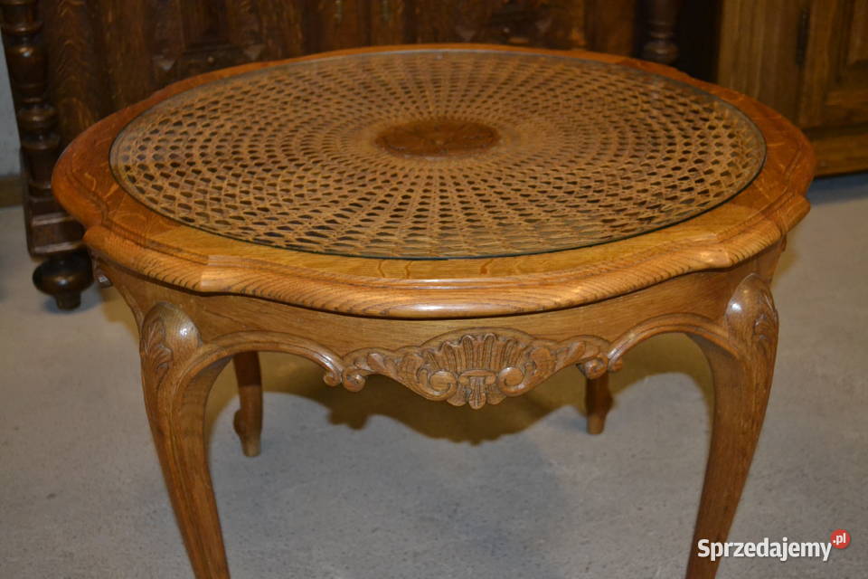 stolik ludwikowski okrągły dąb Będzin