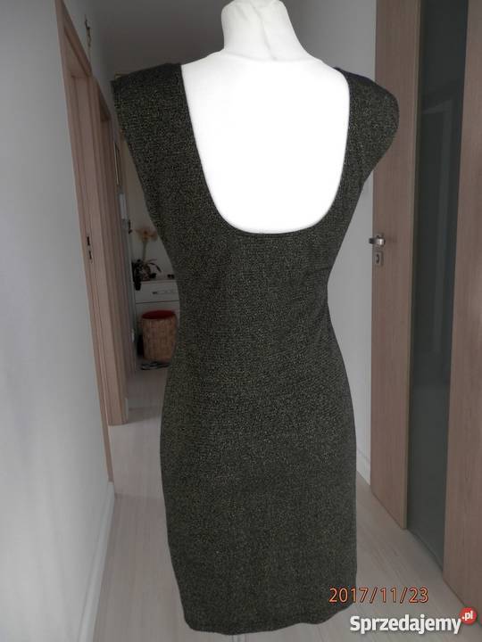 Sukienka Złota Dopasowana Ołówkowa Wieczorowa sprzedam