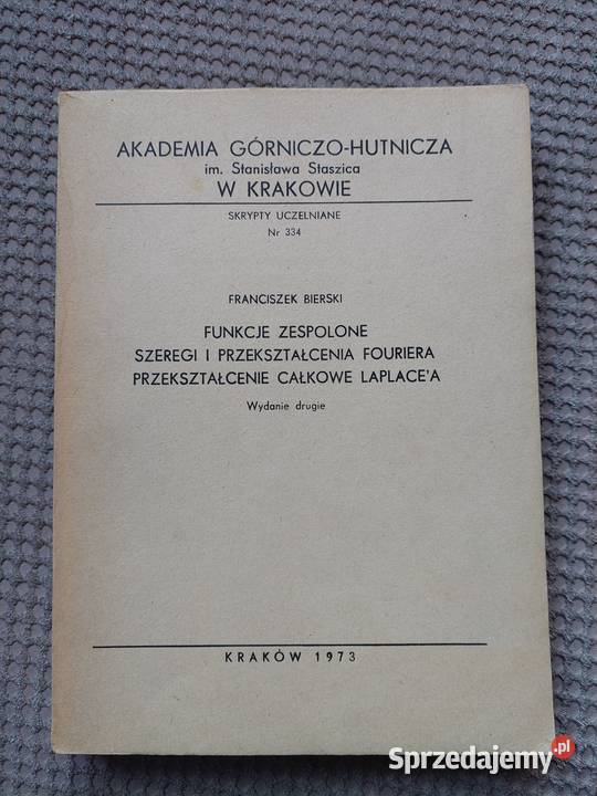 Bierski Funkcje zespolone szeregi i Podręczniki Kraków