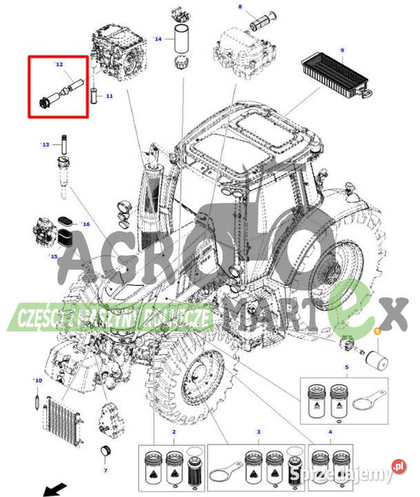 3909472M91 G716860060310 FILTR HYDR WKŁAD AGCO Pozostałe